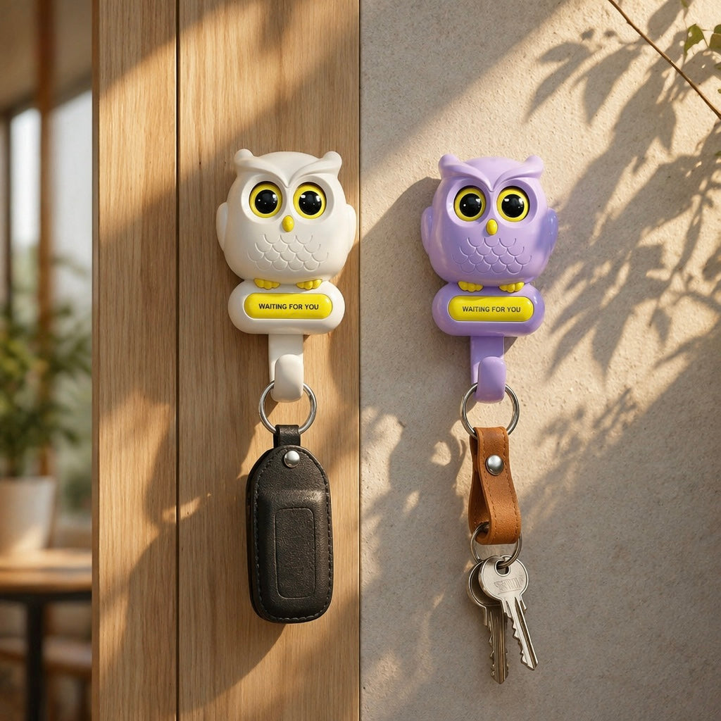 WallLuxe™ Blink Hook – No-Drill HDB Cat Wall Hook & Key Holder