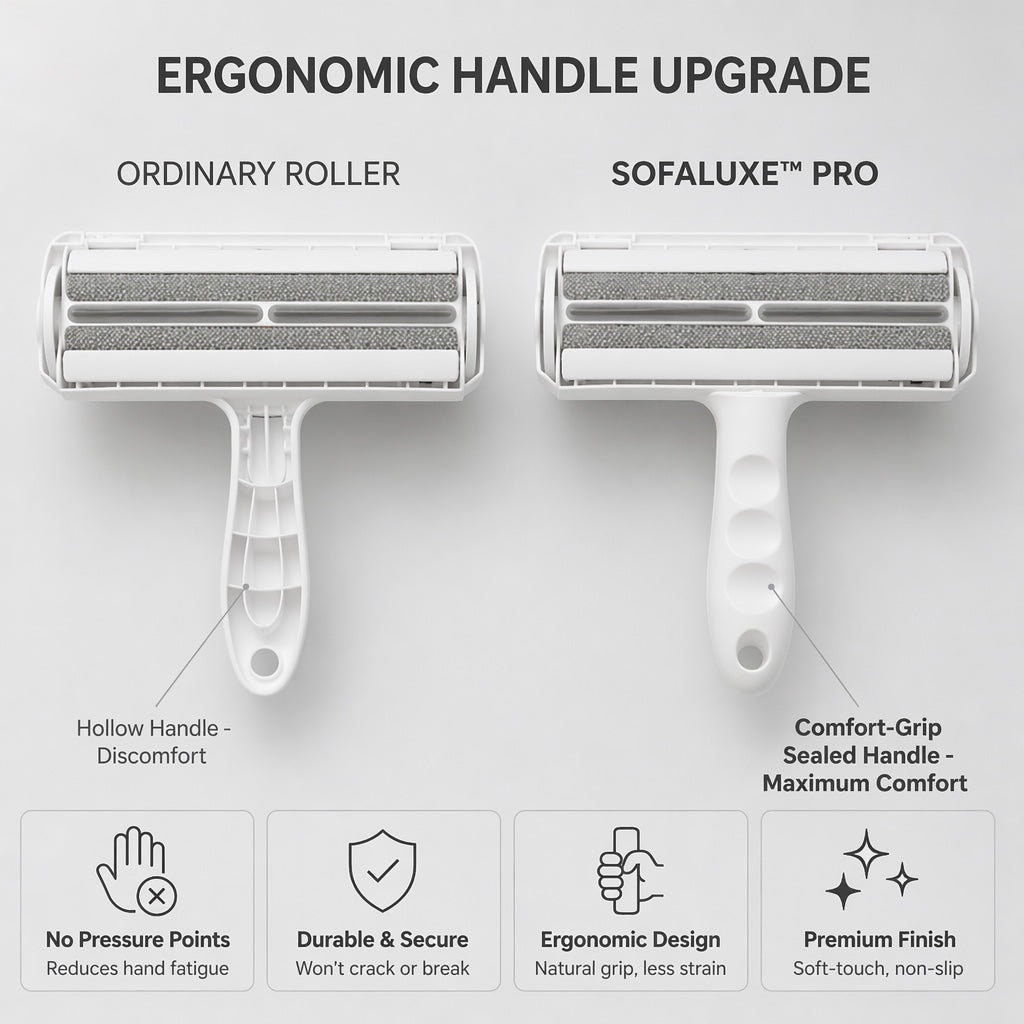 SofaLuxe™ Pro Fur Roller – Reusable Pet Hair Remover for Sofas & Beds
